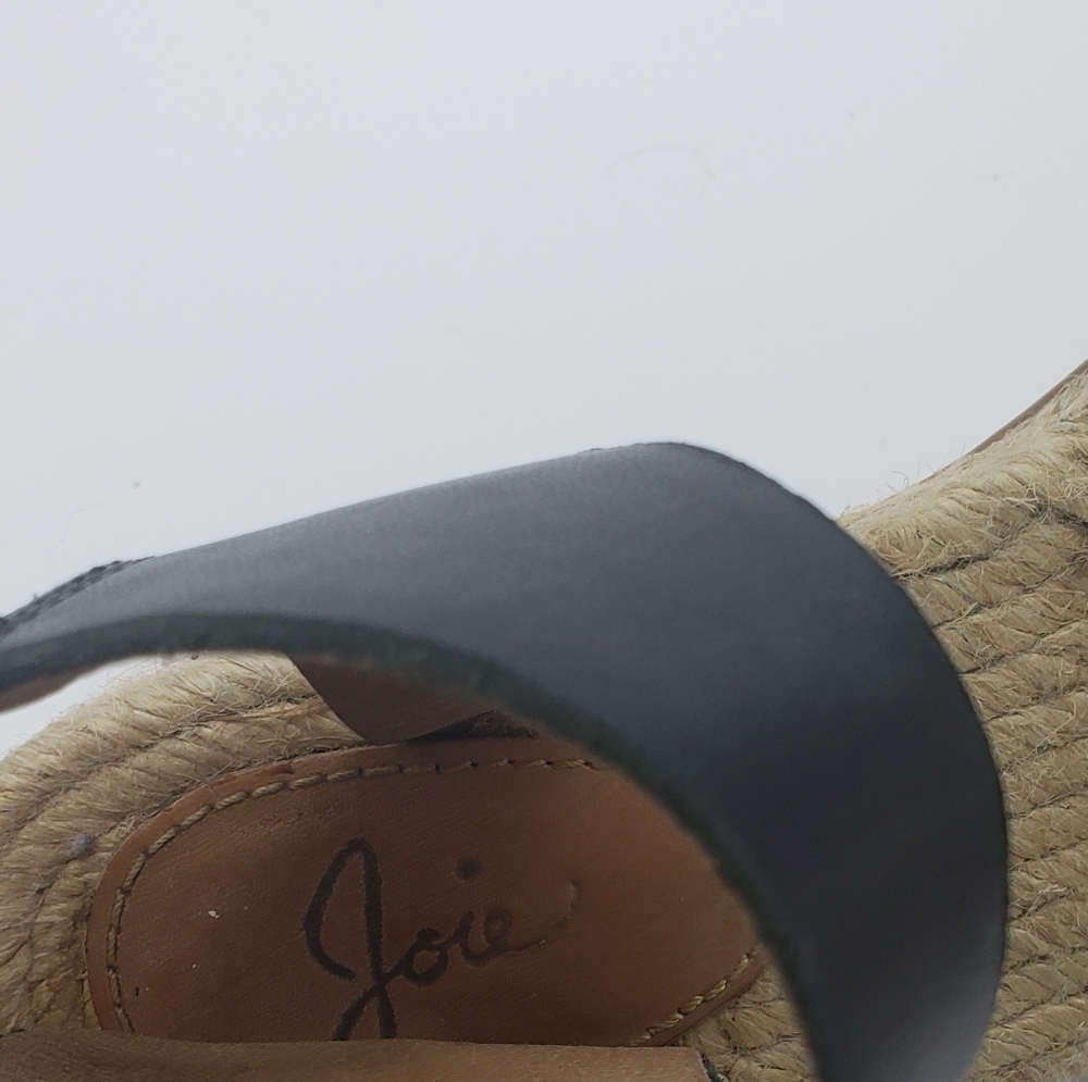 Joie pima espadrille black leather sandal. Size 37 - Picture 3 of 4